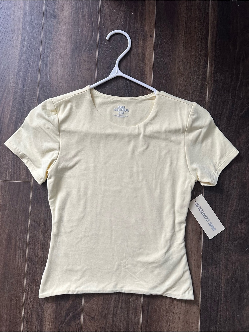 Women's yellow Short Sleeve Crewneck Top
